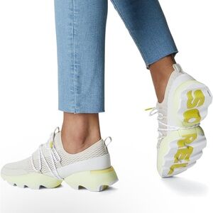 Sorel Women's White and Yellow Athletic Sneakers